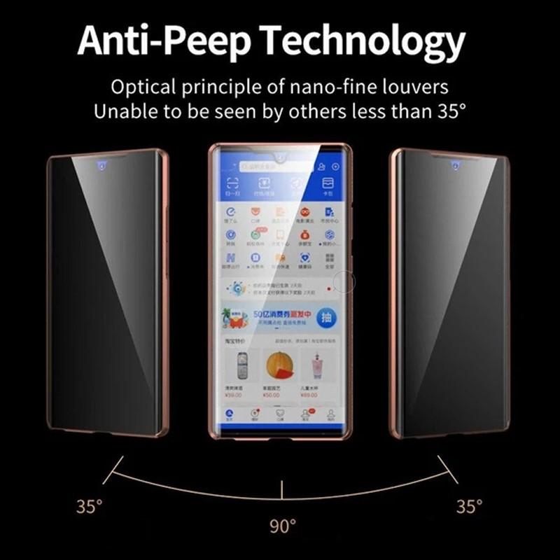 Avelena | Samsung Anti-Peep Gehärtetes Glas Handyhülle