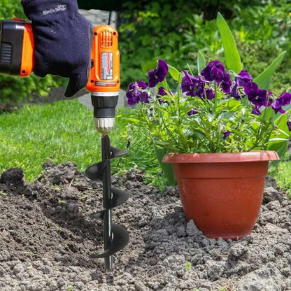 Avelena | SoilBuster Gartenbohrer - 3-Zoll Schwerlast-Spiralenwerkzeug zum Pflanzen von Zwiebeln, Blumen und Gemüse