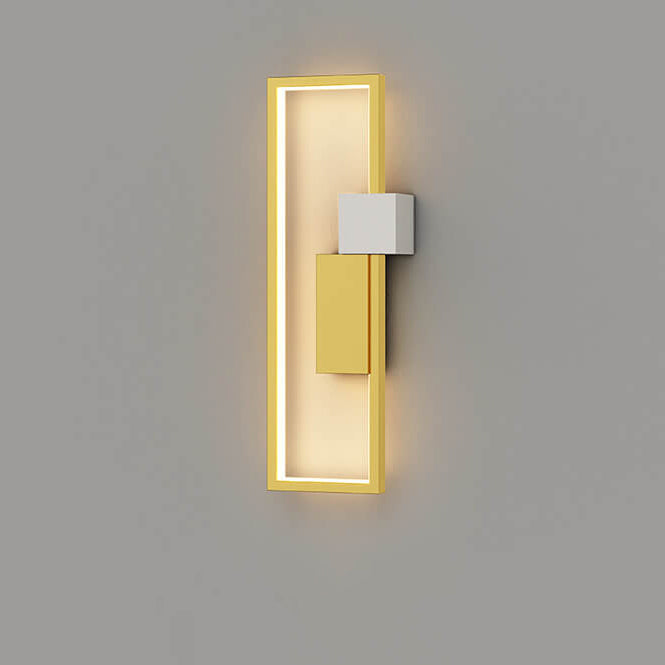 Avelena | Minimalistische Kreative Quadratische Rahmen Eisen Silikon LED Wandlampe