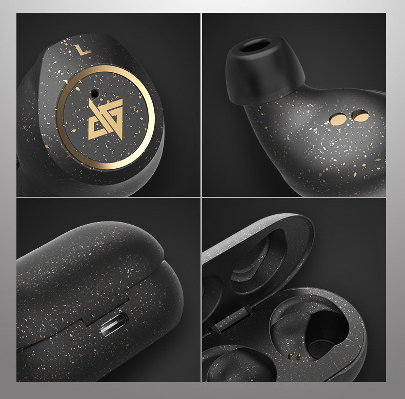 Avelena | Bluetooth 5.0 Wireless-Headset mit Touch-Steuerung, Geräuschreduzierung, schneller Verbindung, HiFi-Soundqualität und IPX5 wasserdicht, für Zuhause, Büro und Schule (Sternenschwarz)