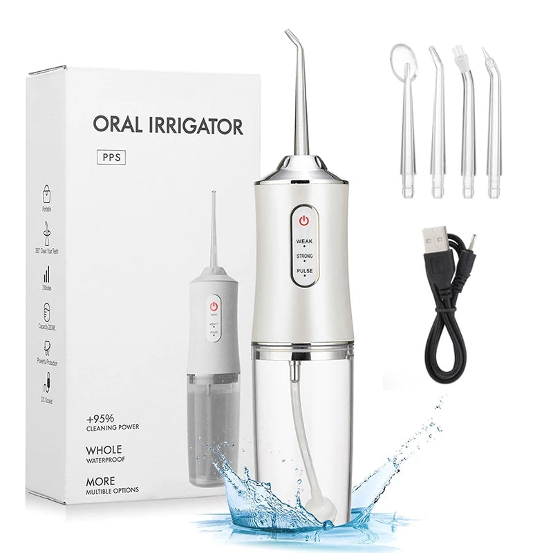 Avelena | Wasserdichter Irrigator Dentalreiniger, kabelloser & wiederaufladbarer Wasserzahnseide
