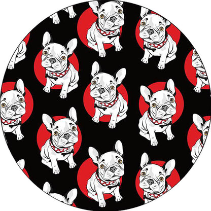 Avelena | Schwarzer Kinderzimmerteppich Kinder Tier Hundemuster Teppich Polyester Rutschsicherer Rücken Teppich