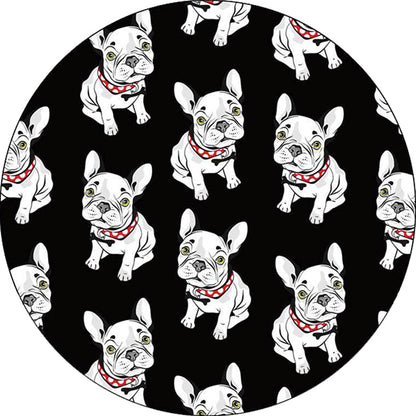 Avelena | Schwarzer Kinderzimmerteppich Kinder Tier Hundemuster Teppich Polyester Rutschsicherer Rücken Teppich