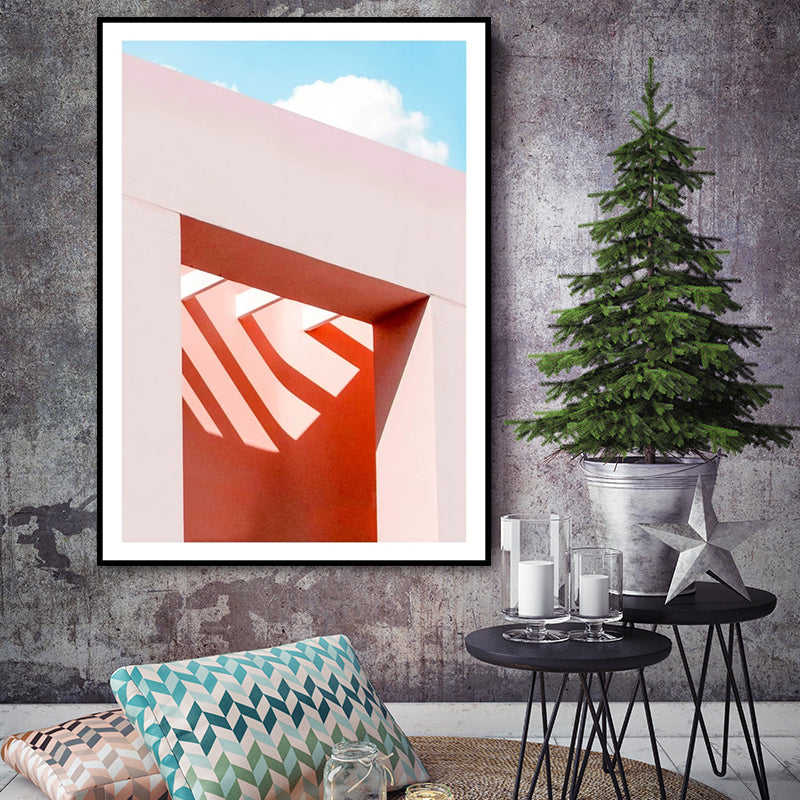 Avelena | Illustration Balkon Leinwand Wandkunst für Zuhause Galerie, Lichtfarbe, Textur Oberfläche