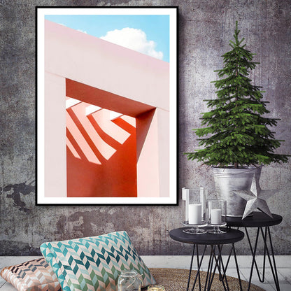 Avelena | Illustration Balkon Leinwand Wandkunst für Zuhause Galerie, Lichtfarbe, Textur Oberfläche