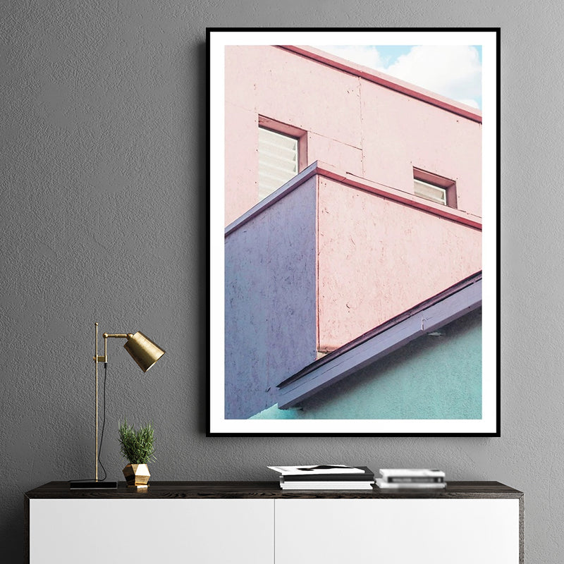Avelena | Illustration Balkon Leinwand Wandkunst für Zuhause Galerie, Lichtfarbe, Textur Oberfläche
