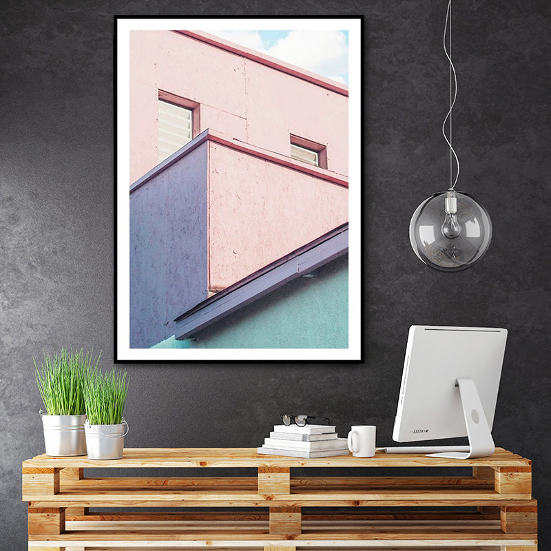 Avelena | Illustration Balkon Leinwand Wandkunst für Zuhause Galerie, Lichtfarbe, Textur Oberfläche