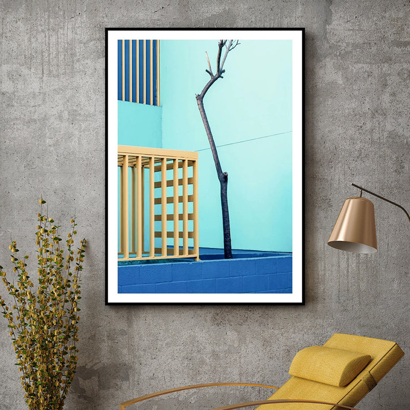 Avelena | Illustration Balkon Leinwand Wandkunst für Zuhause Galerie, Lichtfarbe, Textur Oberfläche