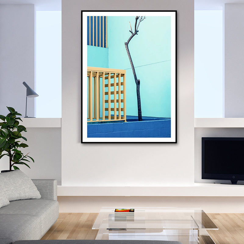 Avelena | Illustration Balkon Leinwand Wandkunst für Zuhause Galerie, Lichtfarbe, Textur Oberfläche