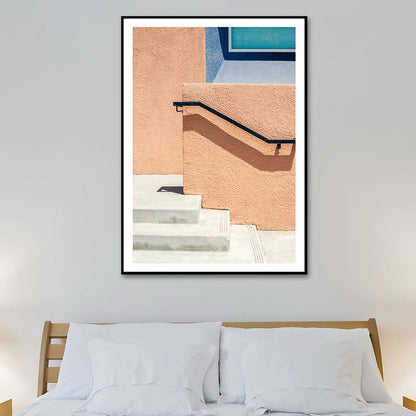 Avelena | Haus Nahaufnahme Gemälde Leinwand Pastellfarbe Zeitgenössische Wandkunst für Zuhause