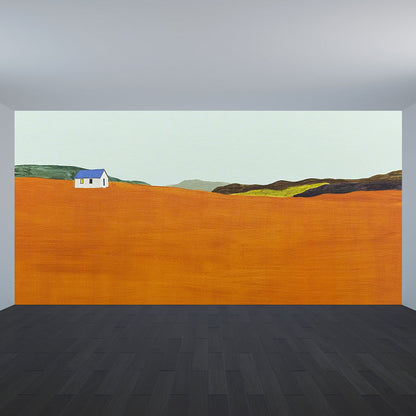 Avelena | Fall Grassland Wandtapete Moderne Kunst Dekorative Wohnzimmer Wandverkleidung, Anpassbar