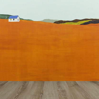 Avelena | Fall Grassland Wandtapete Moderne Kunst Dekorative Wohnzimmer Wandverkleidung, Anpassbar