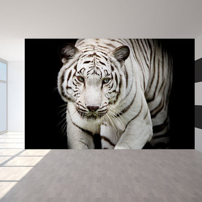 Avelena | Moderner Tiger Wandteppich Vliesstoff Textur Wasserfest Schwarze Wandkunst für Mädchenzimmer