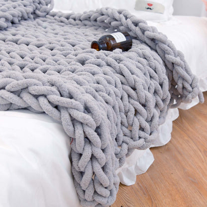 Avelena | Luxplush Decke Gestrickte Decke Super Dick Chenille Garn Weich & Hypoallergen