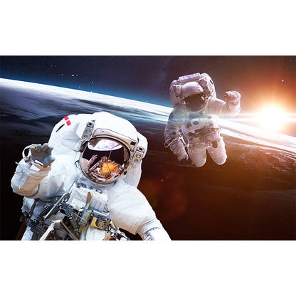 Avelena | Fleckenschutz Astronaut Wandtapete Vliesstruktur Sci-Fi Wandkunst für Die Küche