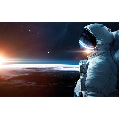 Avelena | Fleckenschutz Astronaut Wandtapete Vliesstruktur Sci-Fi Wandkunst für Die Küche