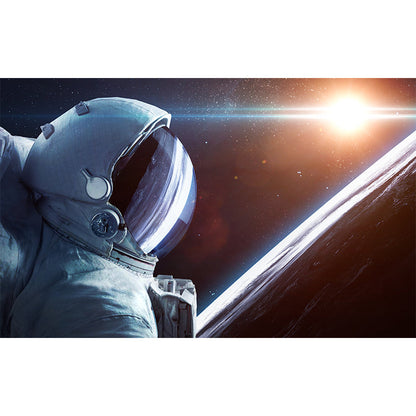 Avelena | Fleckenschutz Astronaut Wandtapete Vliesstruktur Sci-Fi Wandkunst für Die Küche