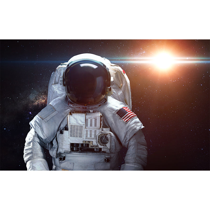 Avelena | Fleckenschutz Astronaut Wandtapete Vliesstruktur Sci-Fi Wandkunst für Die Küche