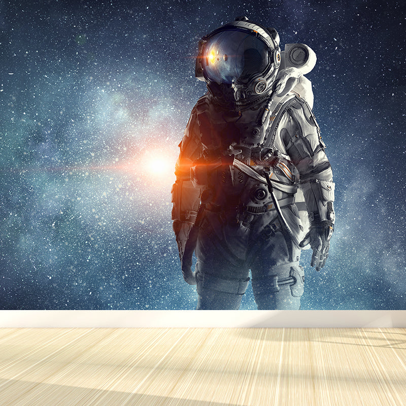 Avelena | Riesiges Astronauten-Print-Mural für Das Schlafzimmer Universum Wandkunst In Blau, Fleckenresistent