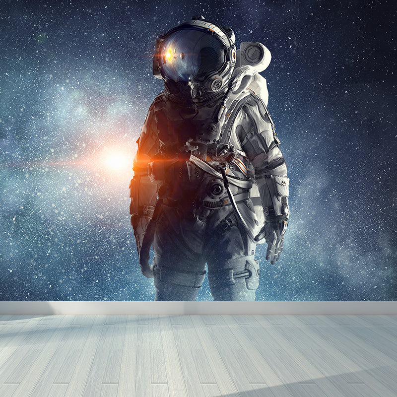 Avelena | Riesiges Astronauten-Print-Mural für Das Schlafzimmer Universum Wandkunst In Blau, Fleckenresistent