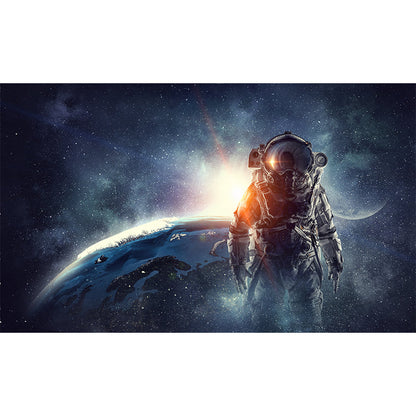 Avelena | Riesiges Astronauten-Print-Mural für Das Schlafzimmer Universum Wandkunst In Blau, Fleckenresistent