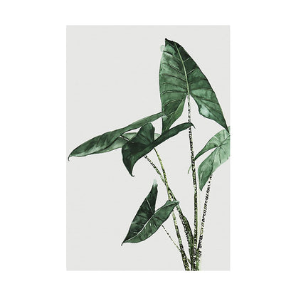 Avelena | Farmhouse Botanics Wandkunst Grünes Blatt Leinwanddruck für Das Wohnzimmer, Texturiert