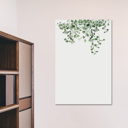 Avelena | Farmhouse Botanics Wandkunst Grünes Blatt Leinwanddruck für Das Wohnzimmer, Texturiert