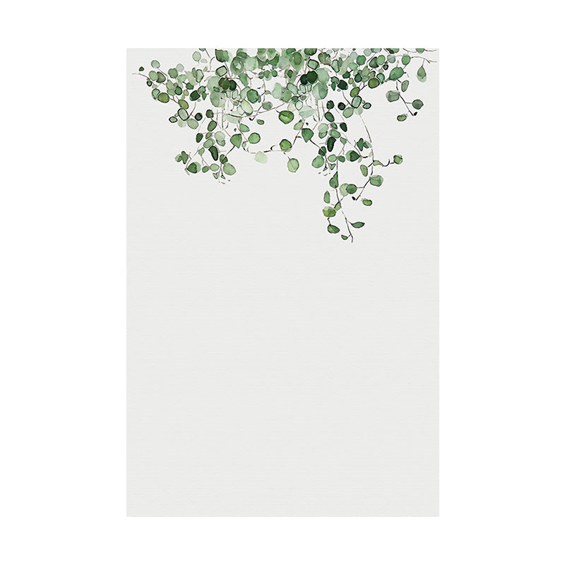 Avelena | Farmhouse Botanics Wandkunst Grünes Blatt Leinwanddruck für Das Wohnzimmer, Texturiert