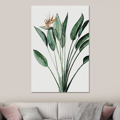 Avelena | Farmhouse Botanics Wandkunst Grünes Blatt Leinwanddruck für Das Wohnzimmer, Texturiert