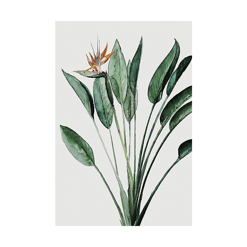 Avelena | Farmhouse Botanics Wandkunst Grünes Blatt Leinwanddruck für Das Wohnzimmer, Texturiert