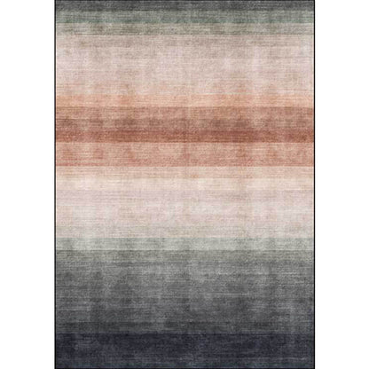 Avelena | Neuheit Moderner Teppich In Grau Abstraktem Ombre Streifenmuster Teppich Polyester Waschbarer Teppich für Die Wohnkultur
