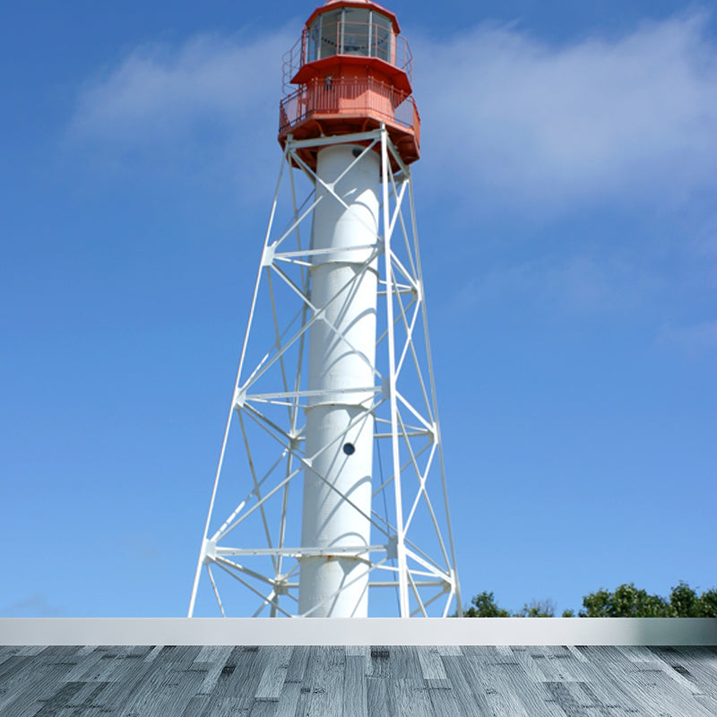 Avelena | Großes Grand Lighthouse Wandbild Tapete Dekorative Küsten Mädchen Schlafzimmer Wand Dekoration