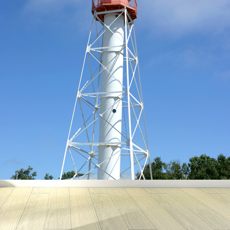 Avelena | Großes Grand Lighthouse Wandbild Tapete Dekorative Küsten Mädchen Schlafzimmer Wand Dekoration