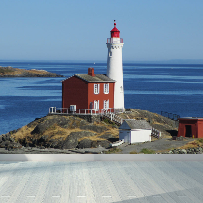 Avelena | Großes Grand Lighthouse Wandbild Tapete Dekorative Küsten Mädchen Schlafzimmer Wand Dekoration