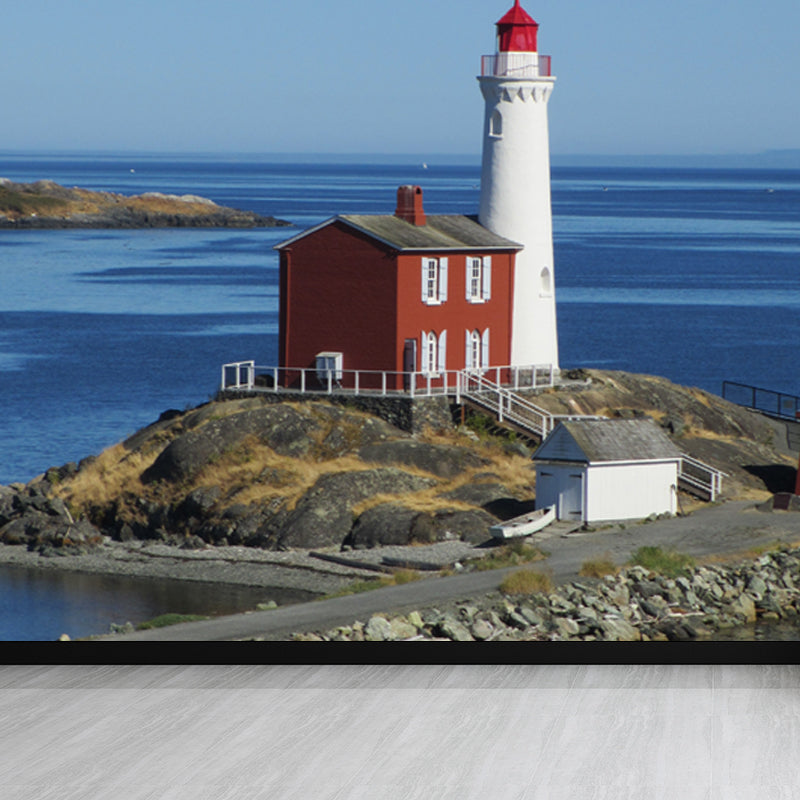 Avelena | Großes Grand Lighthouse Wandbild Tapete Dekorative Küsten Mädchen Schlafzimmer Wand Dekoration