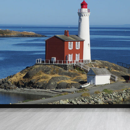 Avelena | Großes Grand Lighthouse Wandbild Tapete Dekorative Küsten Mädchen Schlafzimmer Wand Dekoration