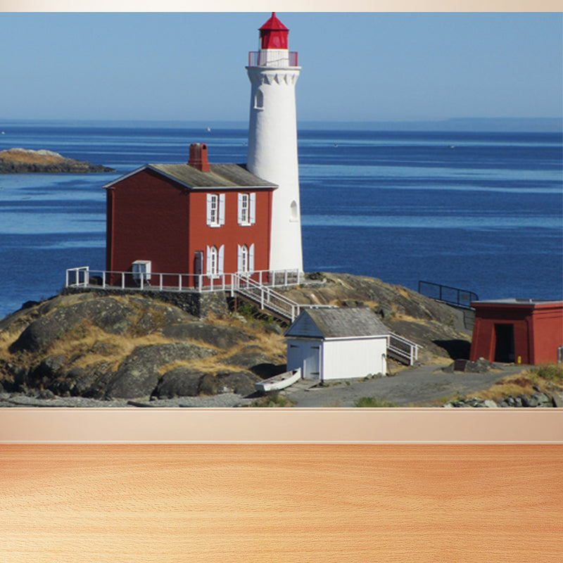 Avelena | Großes Grand Lighthouse Wandbild Tapete Dekorative Küsten Mädchen Schlafzimmer Wand Dekoration
