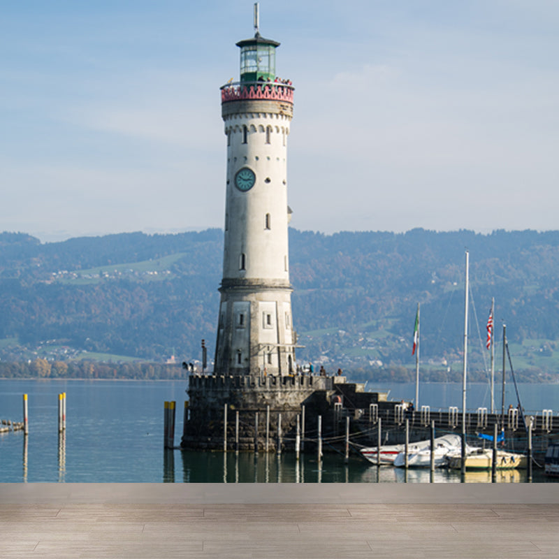 Avelena | Großes Grand Lighthouse Wandbild Tapete Dekorative Küsten Mädchen Schlafzimmer Wand Dekoration