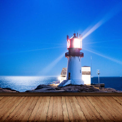 Avelena | Fotografie Beacon Bei Nacht Wandaufkleber für Das Wohnzimmer, Helle Farbe, Anpassung Des Drucks