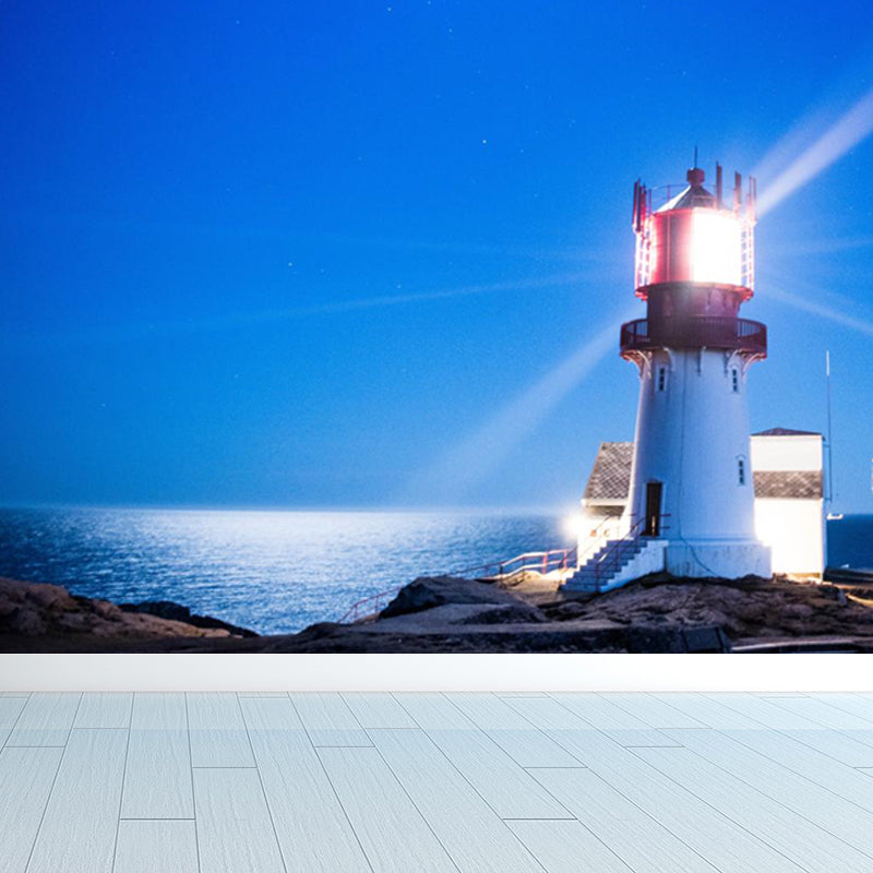 Avelena | Fotografie Beacon Bei Nacht Wandaufkleber für Das Wohnzimmer, Helle Farbe, Anpassung Des Drucks