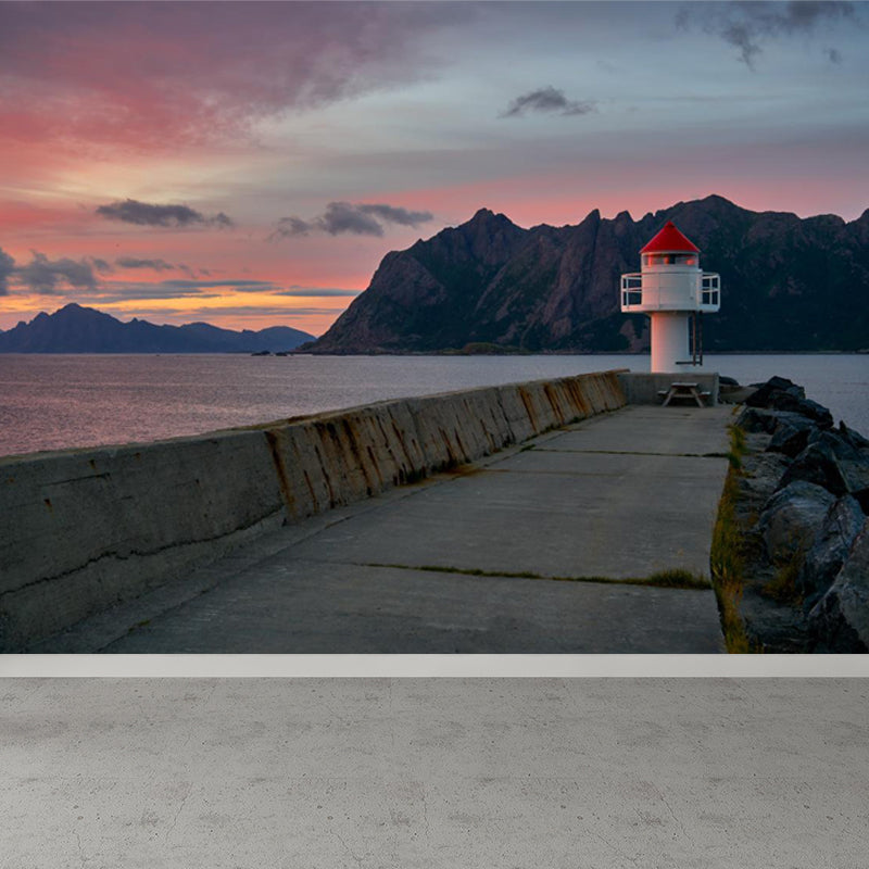 Avelena | Fotografie Beacon Bei Nacht Wandaufkleber für Das Wohnzimmer, Helle Farbe, Anpassung Des Drucks