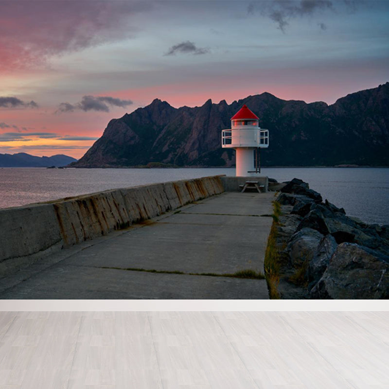 Avelena | Fotografie Beacon Bei Nacht Wandaufkleber für Das Wohnzimmer, Helle Farbe, Anpassung Des Drucks