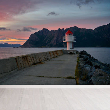 Avelena | Fotografie Beacon Bei Nacht Wandaufkleber für Das Wohnzimmer, Helle Farbe, Anpassung Des Drucks