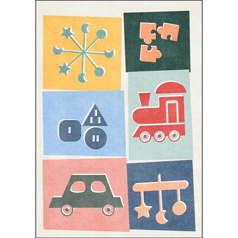 Avelena | Einzigartiger Kinderteppich Bunte Autos & Straßen Entenpanzer Flugzeug Muster Teppich Polyester Haustierfreundlicher Teppich für das Kinderzimmer