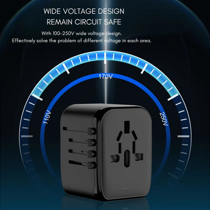 Avelena | Universeller 100V-220V Smart Reiseadapter Spannungswandler