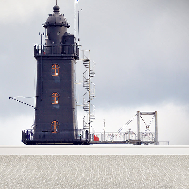 Avelena | Grand Lighthouse Wandmalerei Tapete für Esszimmer Menschliche Landschaft Wandverkleidung, Anpassbar