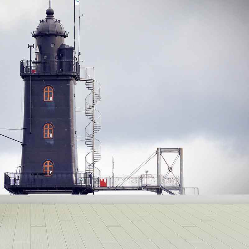 Avelena | Grand Lighthouse Wandmalerei Tapete für Esszimmer Menschliche Landschaft Wandverkleidung, Anpassbar
