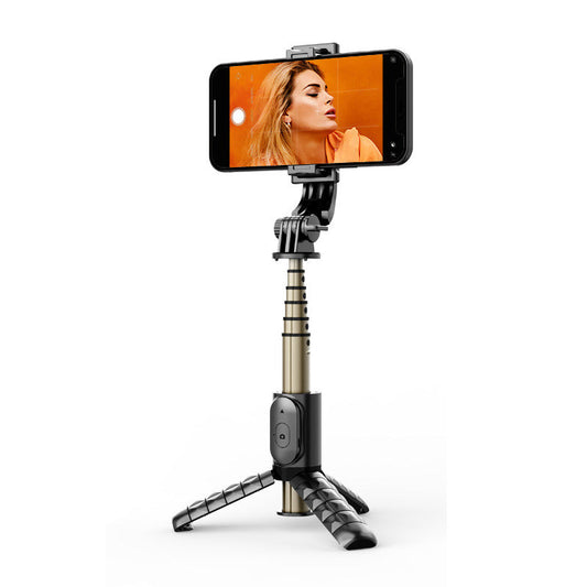 Avelena | Bluetooth-Selfie-Stick-Stativ mit Telefonhalter und Beauty-Fill-in-Beleuchtung
