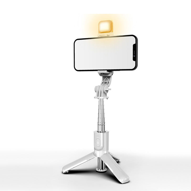 Avelena | Bluetooth-Selfie-Stick-Stativ mit Telefonhalter und Beauty-Fill-in-Beleuchtung