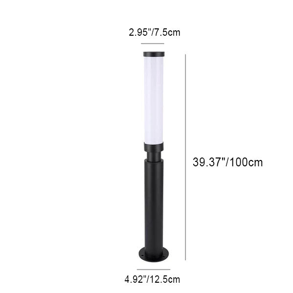 Avelena | Moderne Acryl Wasserdichte Kreative Lippenstift Design LED Außen Rasen Stehlampe